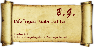 Bányai Gabriella névjegykártya