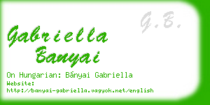 gabriella banyai business card
