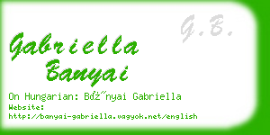 gabriella banyai business card